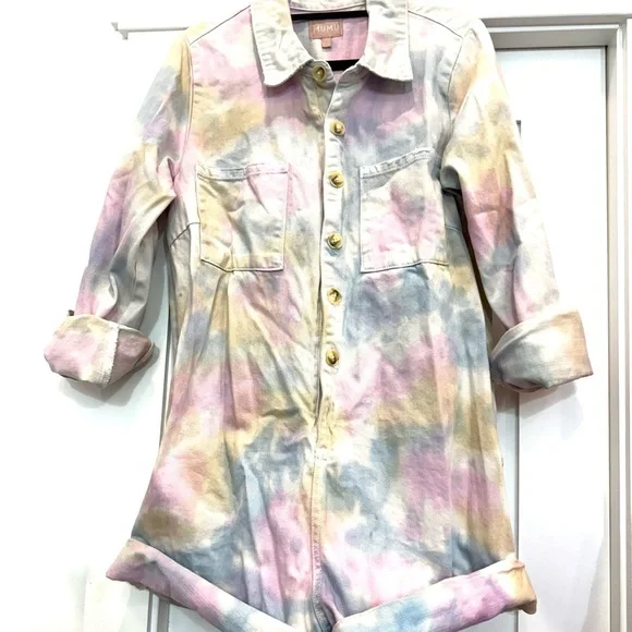 Show Me Your MuMu Multicolor Tie-Dye Jean Jacket - Picture 3 of 8